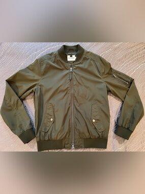 Topman Men’s Olive Green Bomber Jacket